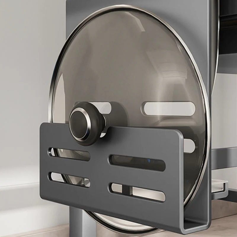 Double-Layer Pull-Out Kitchen Microwave Oven Storage Rack - Image 4