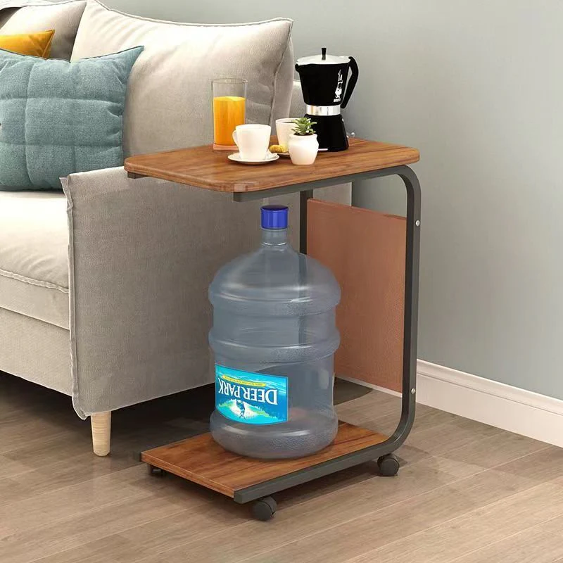 Double-Layer Wheeled Bedside Table for Modern Small Spaces - Image 3