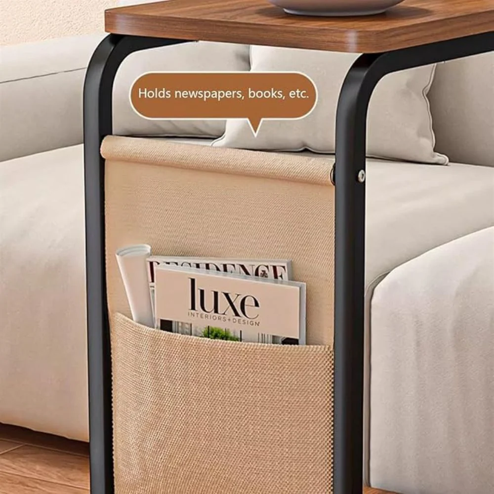 Double-Layer Wheeled Bedside Table for Modern Small Spaces - Image 4