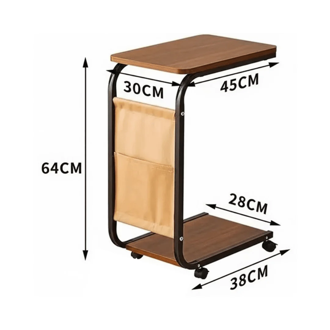 Double-Layer Wheeled Bedside Table for Modern Small Spaces - Image 6