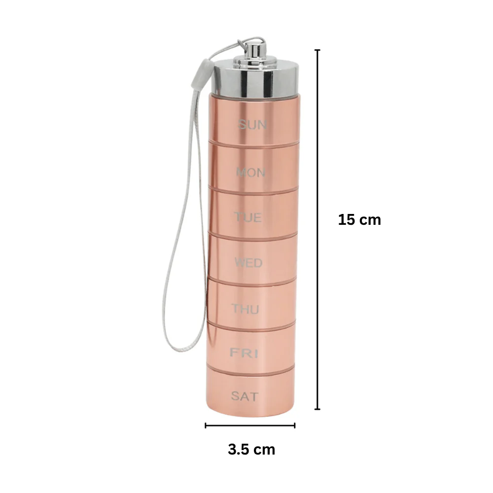 Aluminum Weekly Stackable 7-Day Medicine Container - Image 7