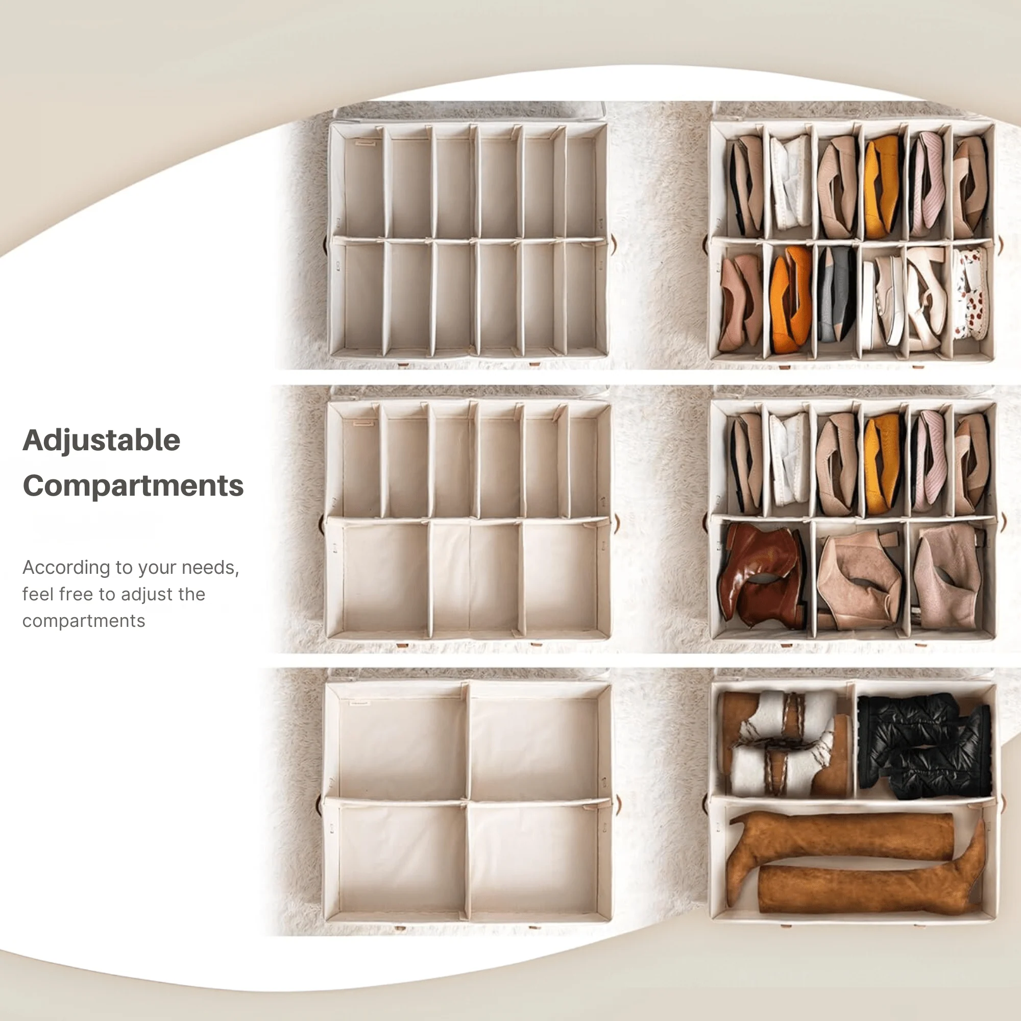 Adjustable Dust Proof Under Bed Organizer with Transparent Cover (75 cm) - Image 5