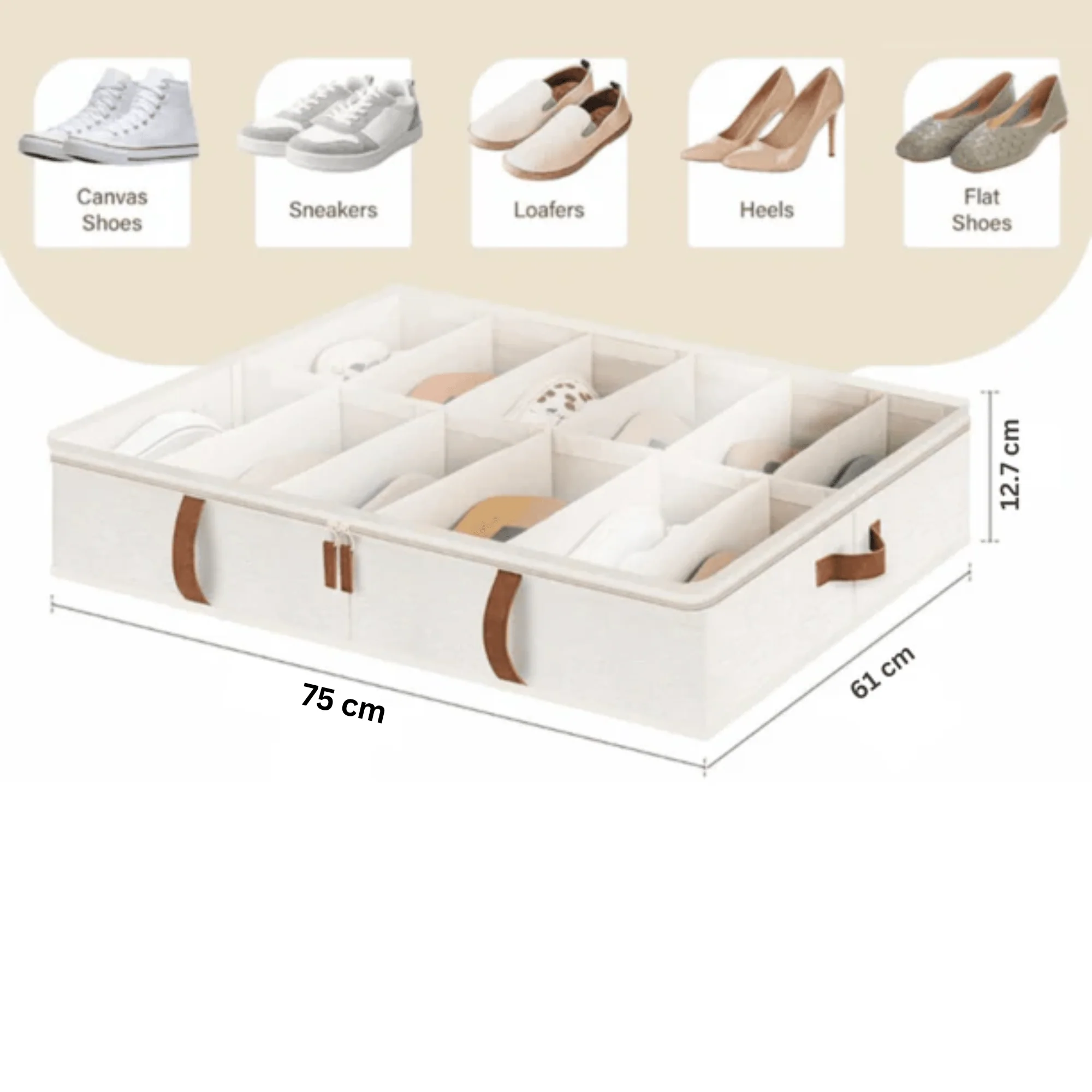 Adjustable Dust Proof Under Bed Organizer with Transparent Cover (75 cm) - Image 6