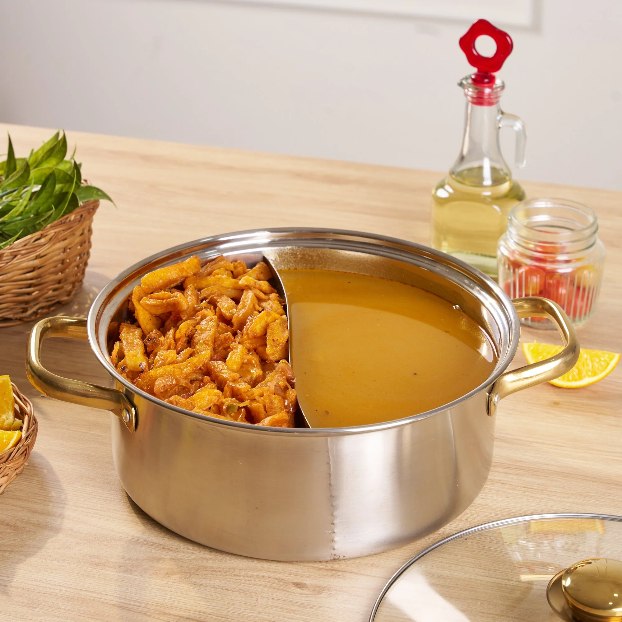 Dutch Hot Pot Stainless Steel Double-Handed Pot - Image 3