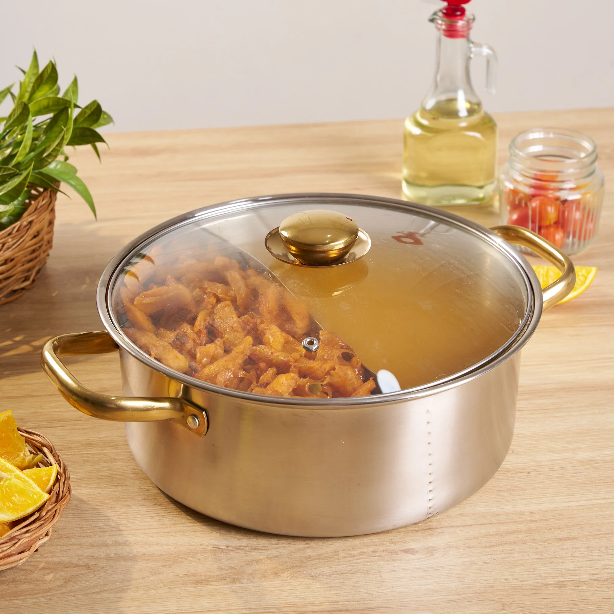 Dutch Hot Pot Stainless Steel Double-Handed Pot - Image 5