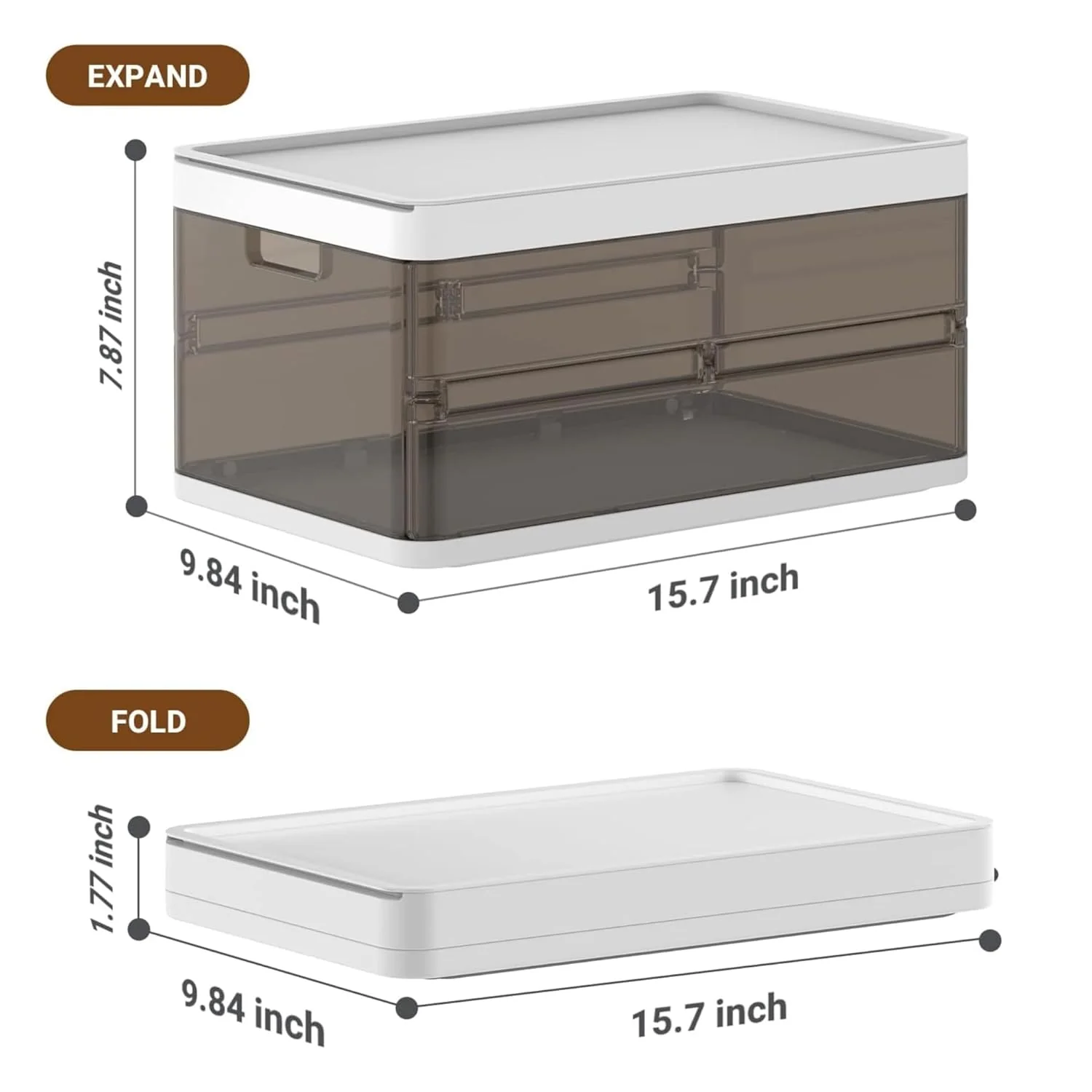 Easy-fold Stackable Plastic Storage Cupboard - Image 5