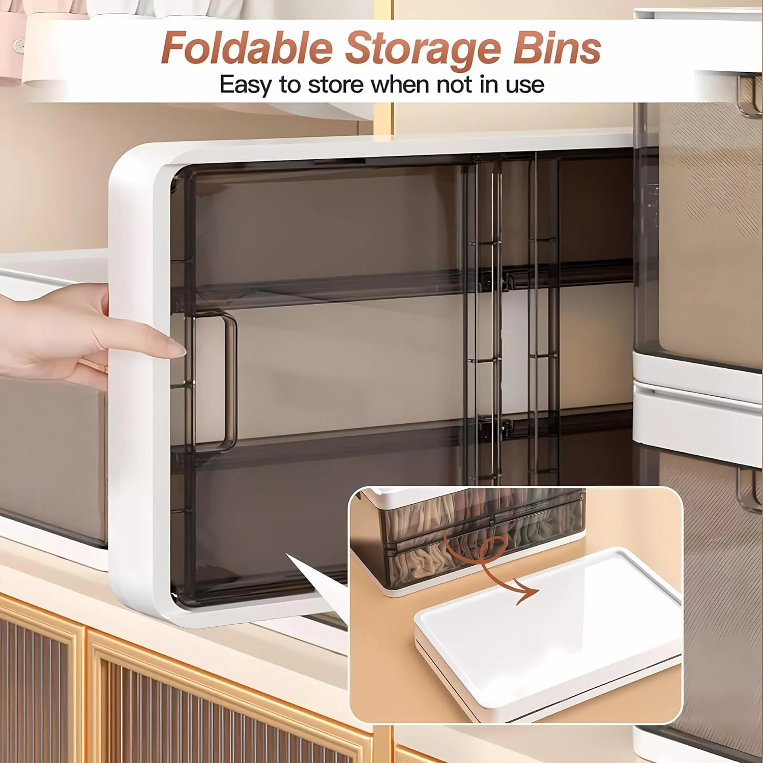 Easy-fold Stackable Plastic Storage Cupboard - Image 7