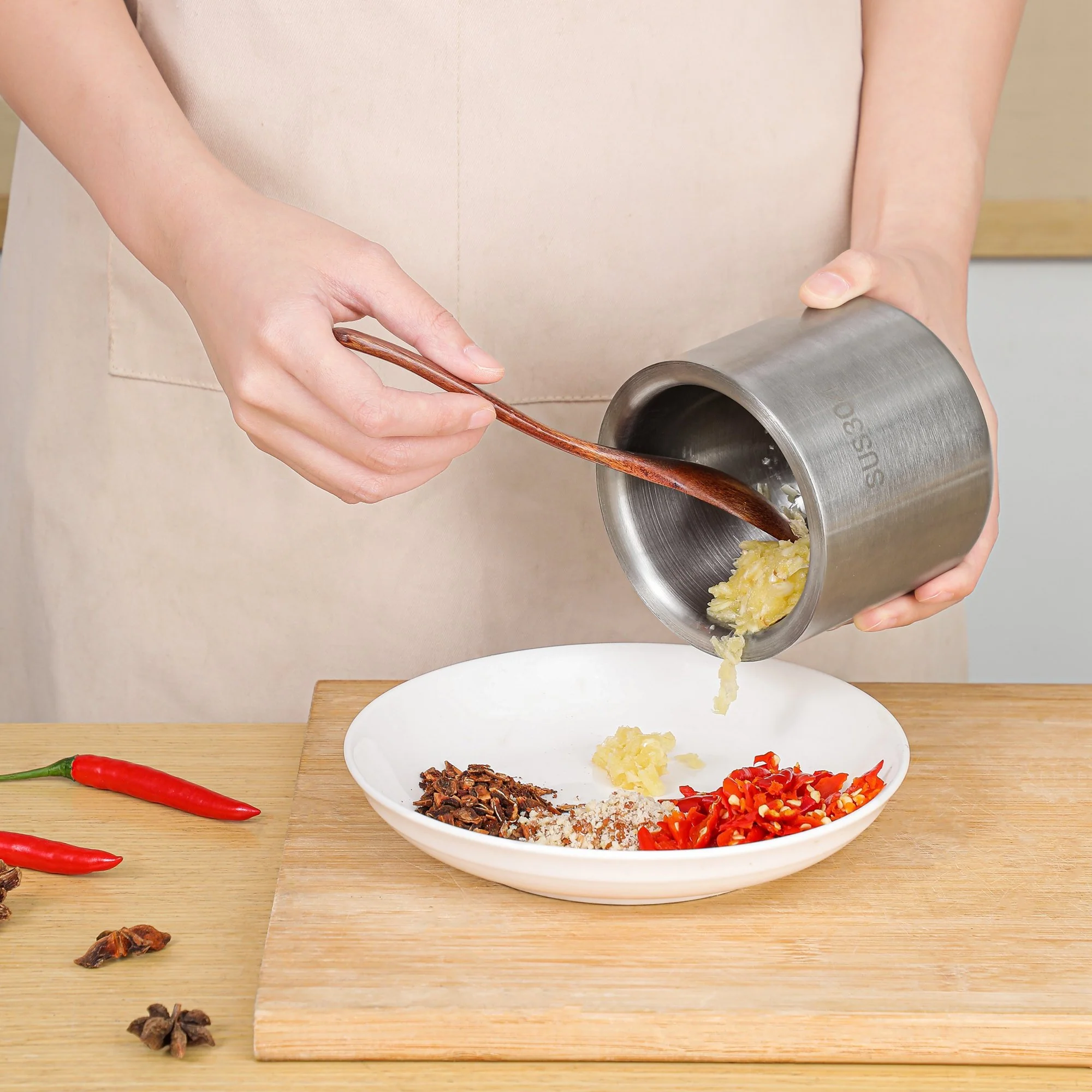 Easy Grind Stainless Steel Mortar - Image 3