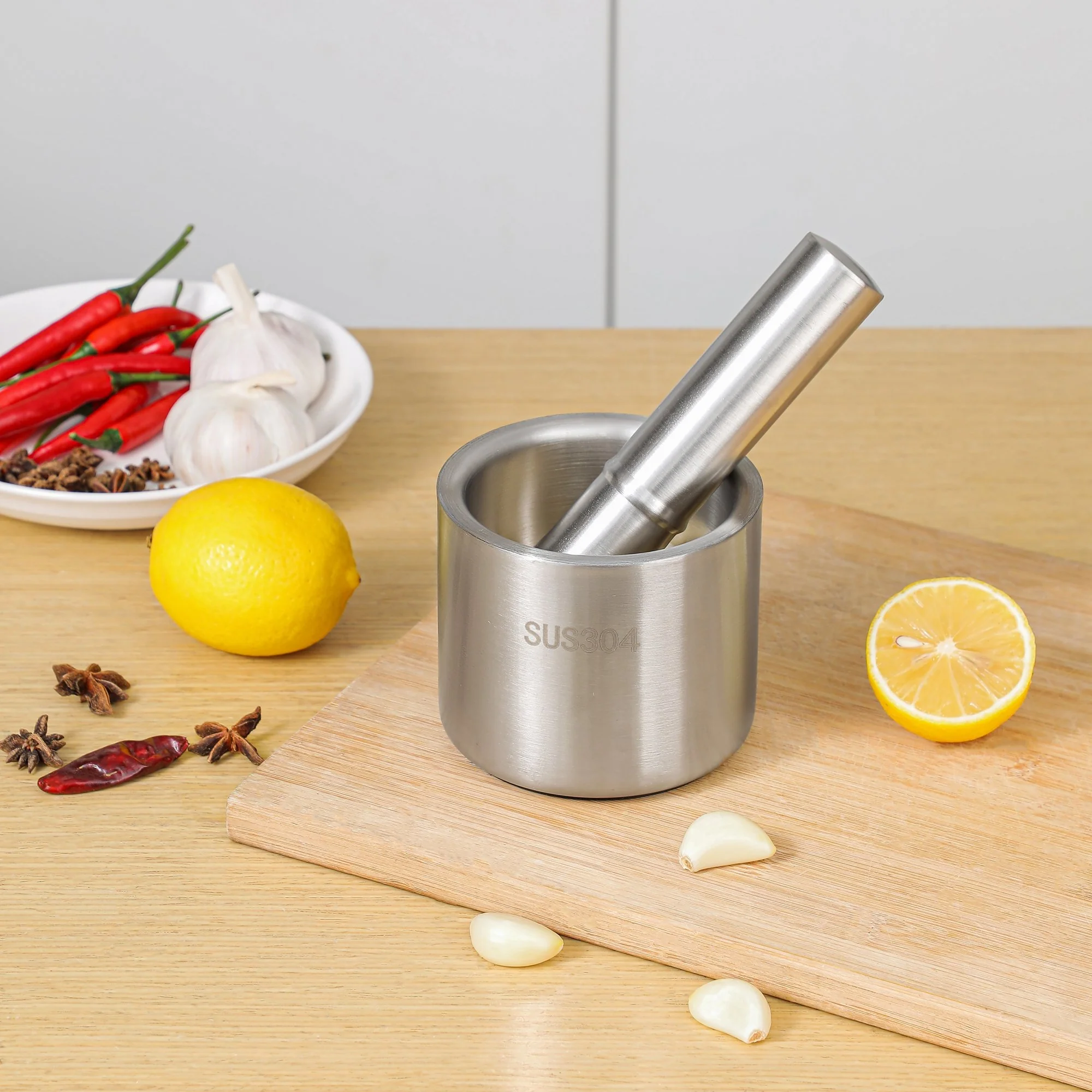 Easy Grind Stainless Steel Mortar - Image 4