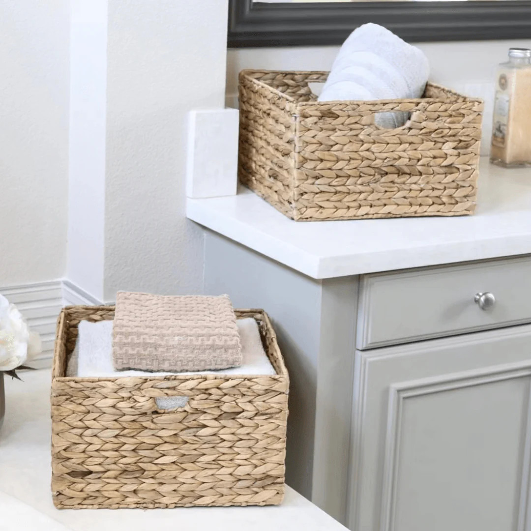Eco-Friendly Hyacinth Storage Baskets Set of 3 - Image 3