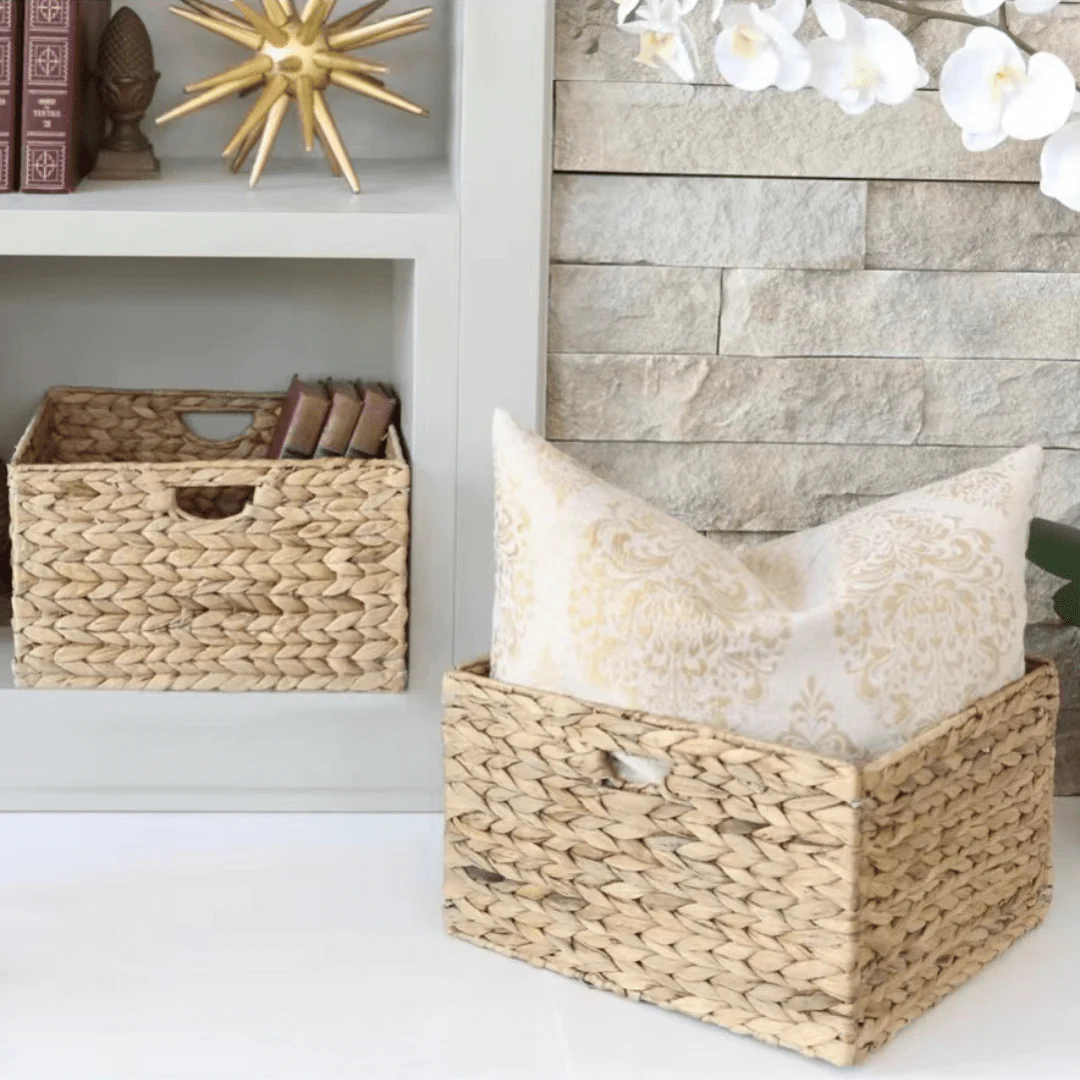 Eco-Friendly Hyacinth Storage Baskets Set of 3 - Image 4