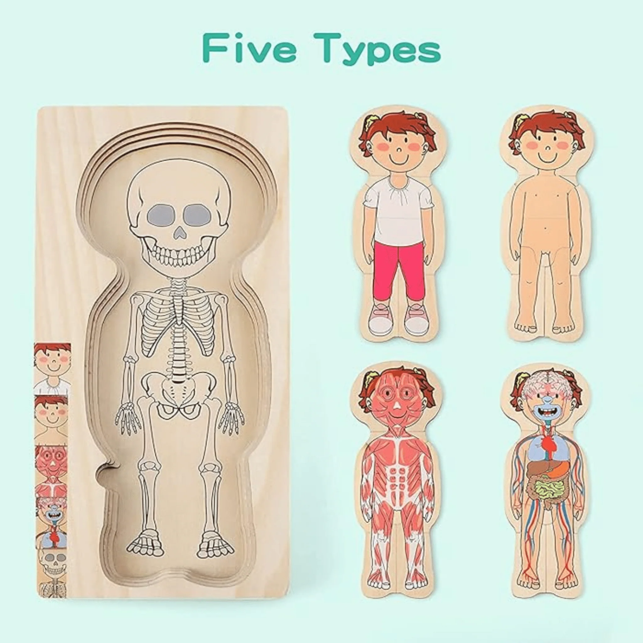 Educational Wooden Body Parts Puzzle - Image 3
