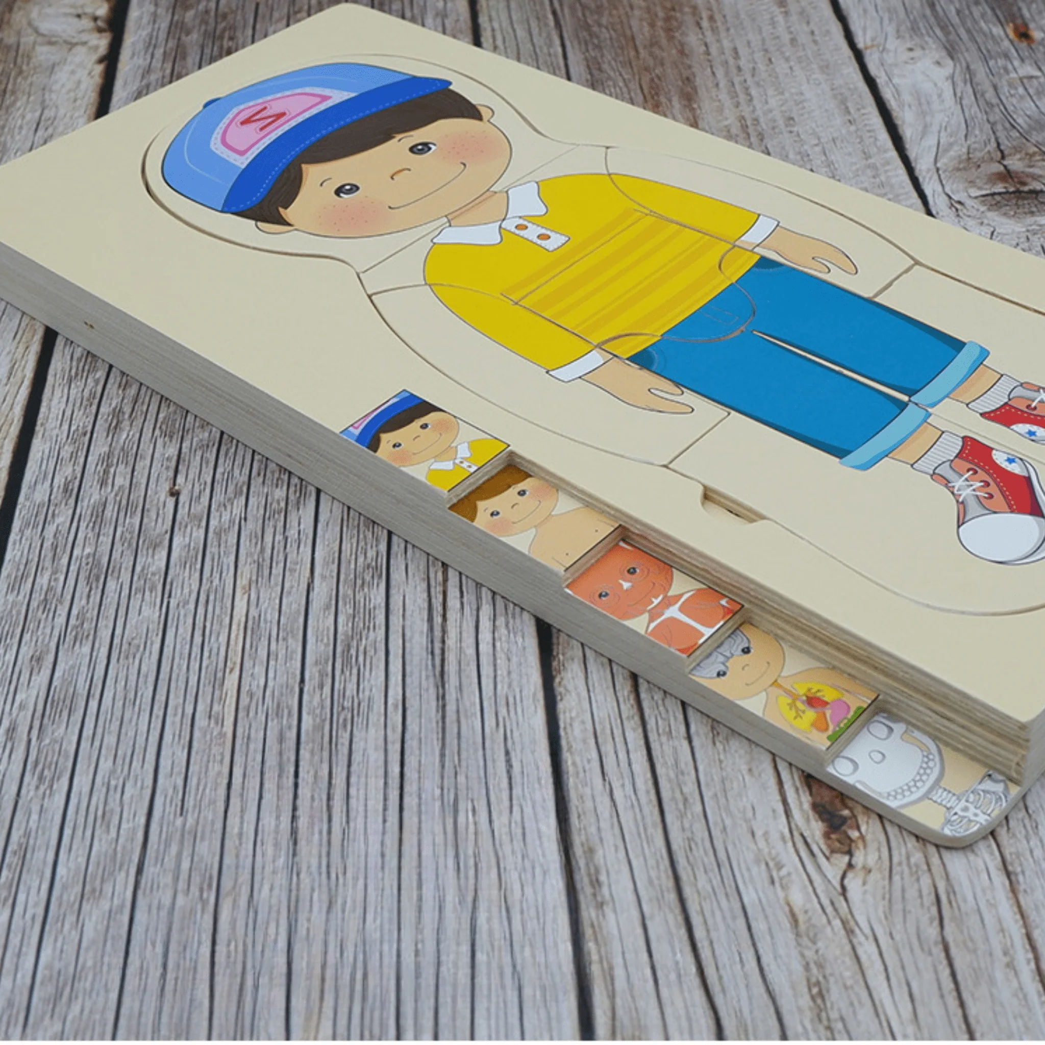 Educational Wooden Body Parts Puzzle - Image 6