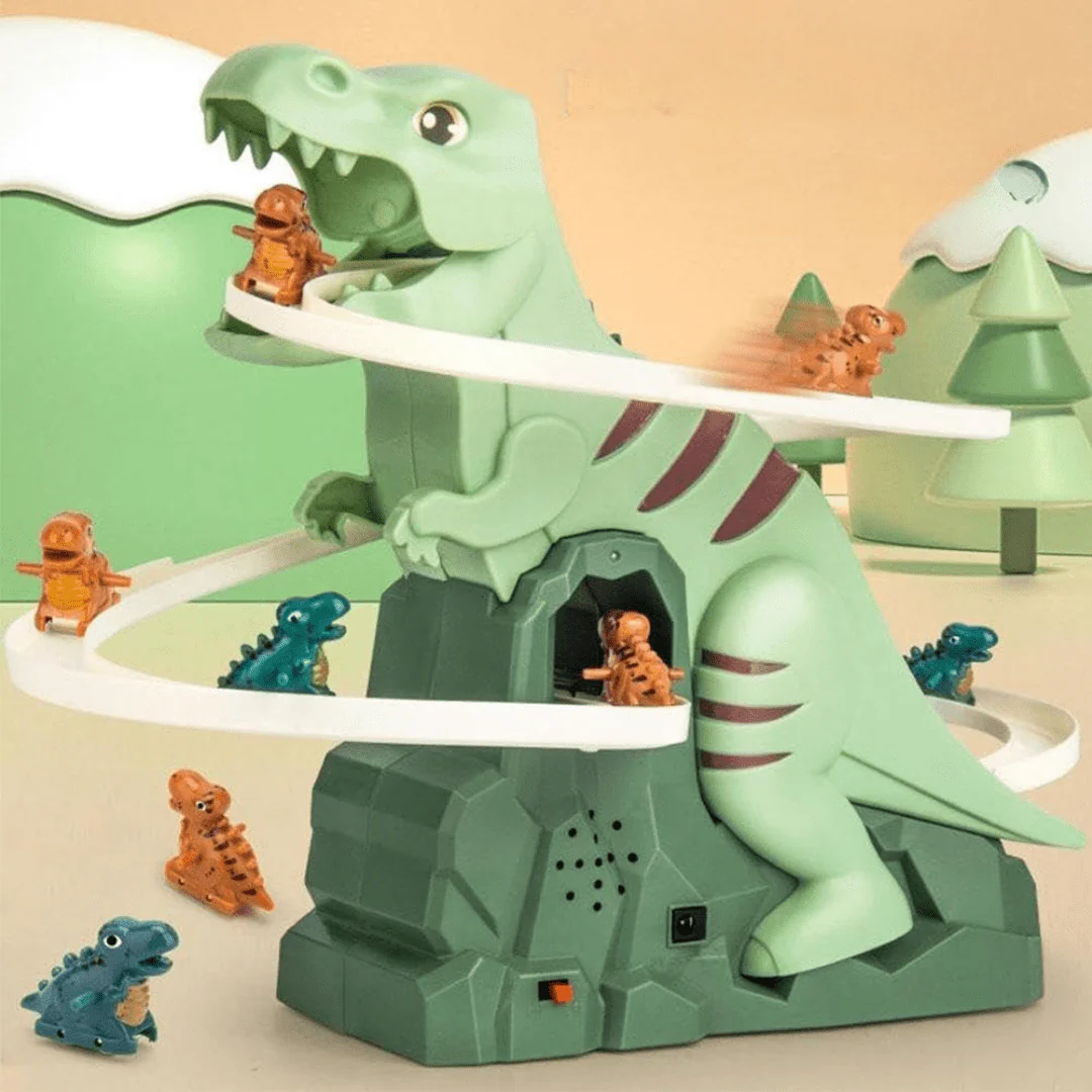 Electric Dinosaur Slide Track Climbing Toy with Music - Image 10