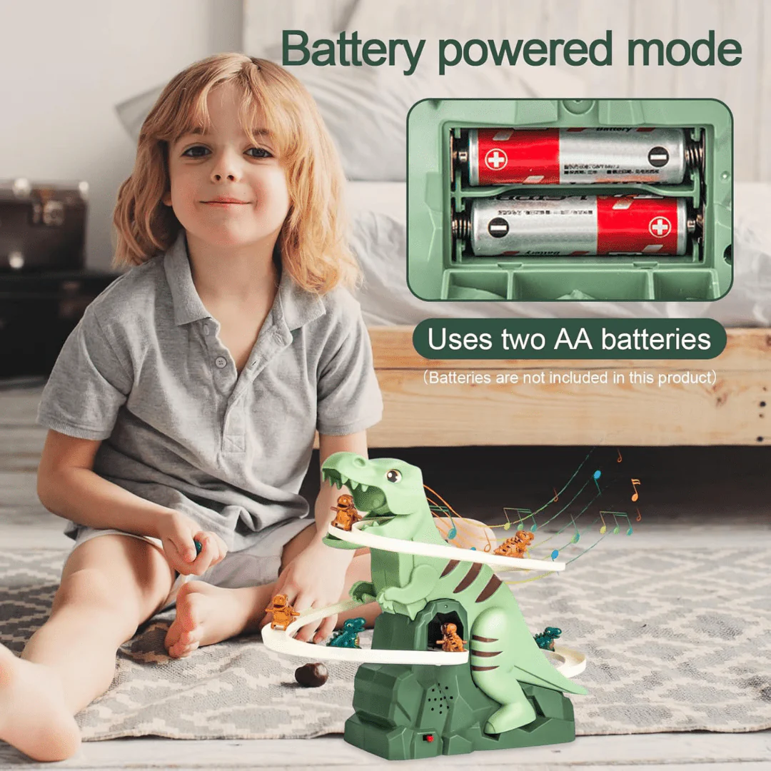 Electric Dinosaur Slide Track Climbing Toy with Music - Image 5