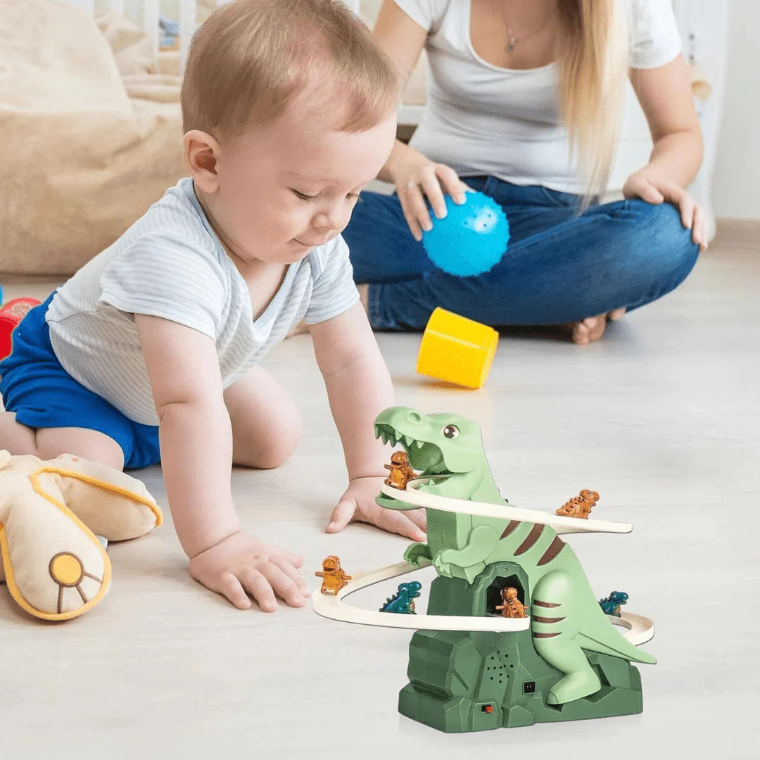 Electric Dinosaur Slide Track Climbing Toy with Music - Image 6