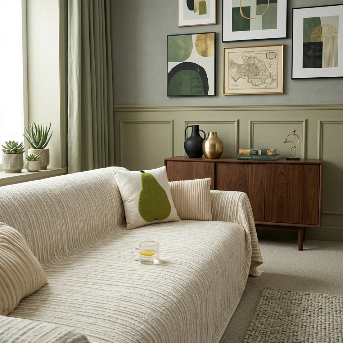 Elegance Chenille Coffee Sofa Cover : [EM-SC-40] - Image 3