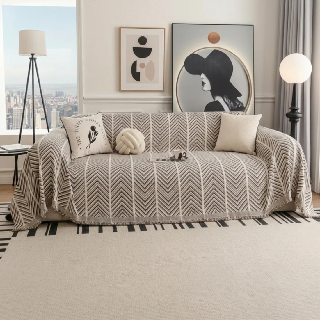 Elegance Chenille Coffee Sofa Cover : [EM-SC-41] - Image 3