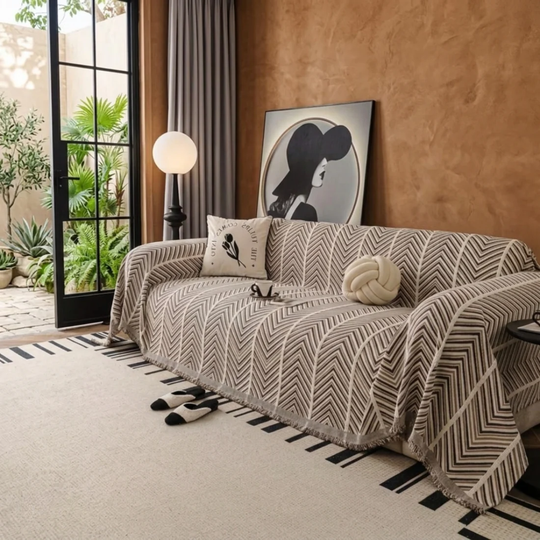 Elegance Chenille Coffee Sofa Cover : [EM-SC-41] - Image 5