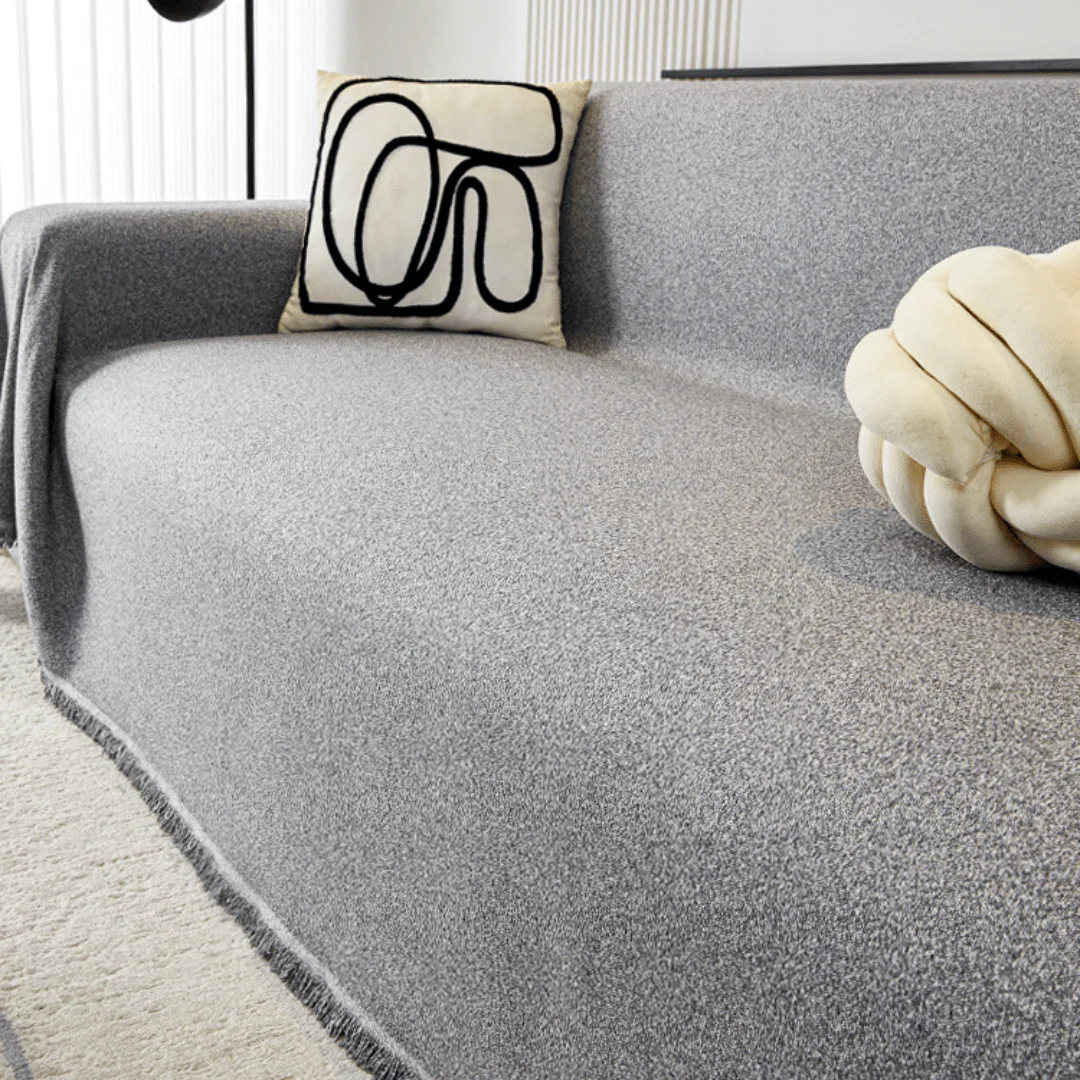 Grey Elegance Elegance Chenille Sofa Cover