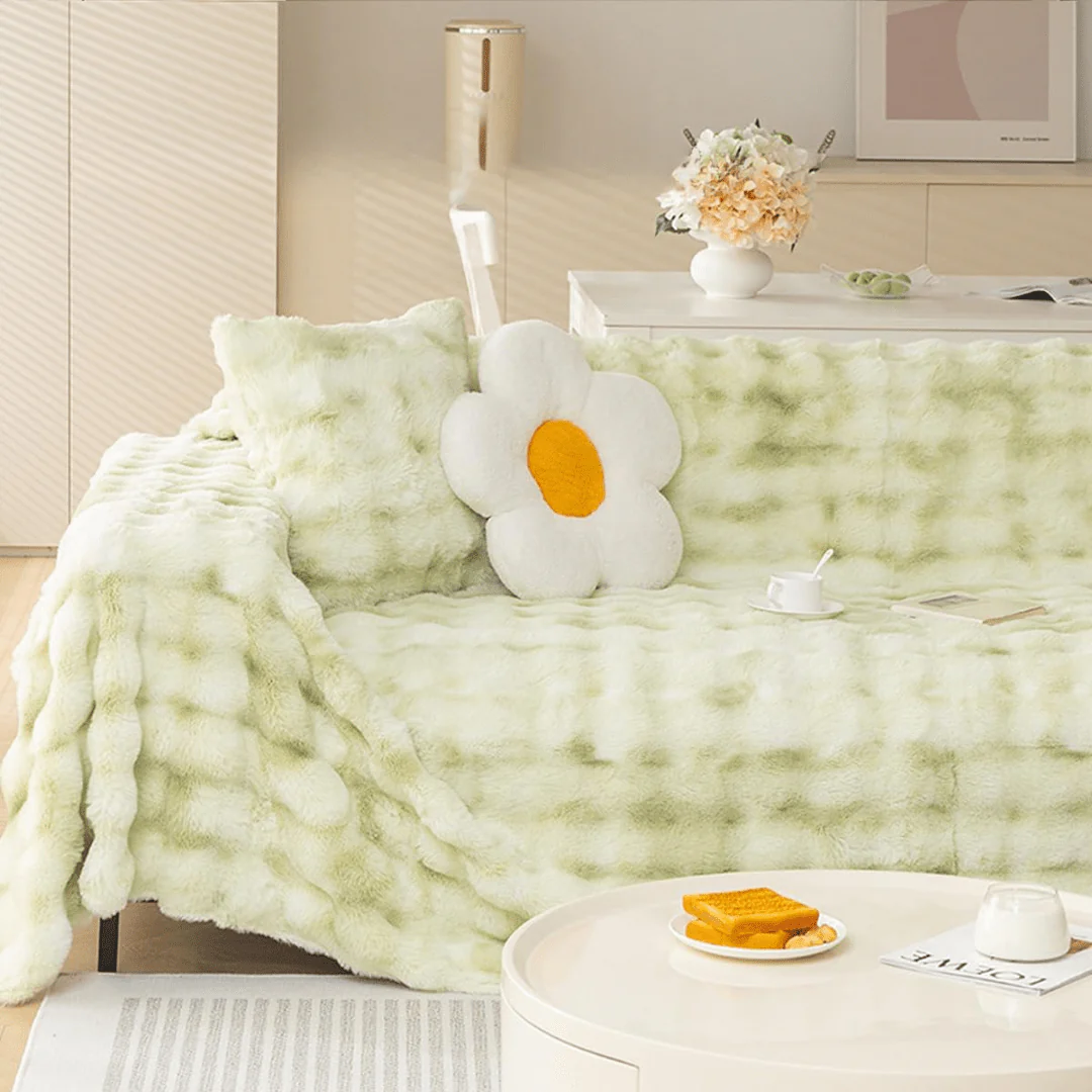 Elegance Chenille Sofa Cover :[EM-SC-23] (Green) - Image 2