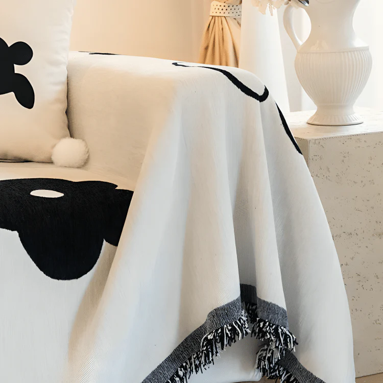 Cartoon Flower Elegance Elegance Chenille Sofa Cover - Image 5