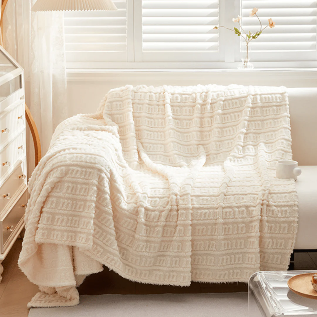 Elegance Chenille Sofa Cover : [EM-SC-27] (Cream) - Image 2