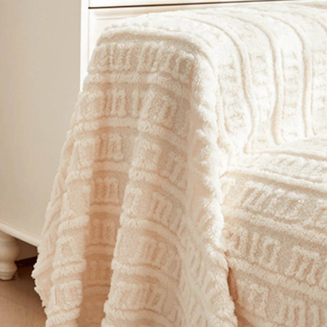 Elegance Chenille Sofa Cover : [EM-SC-27] (Cream) - Image 3