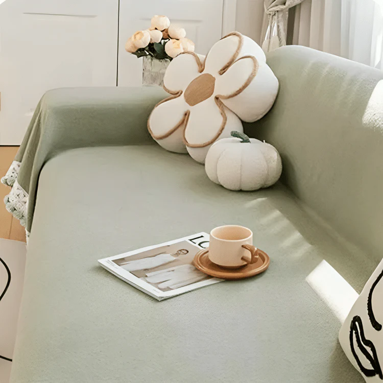 Green Elegance Elegance Chenille Sofa Cover : [EM-SC-32] - Image 3