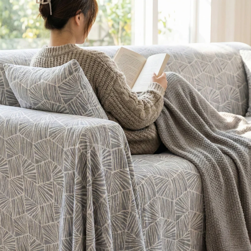 Elegance Chenille Sofa Cover : [EM-SC-37] - Image 6