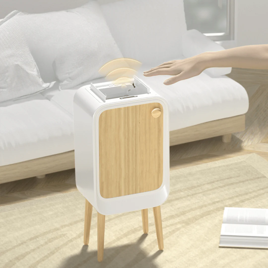Elegance Touch Free Sensor Trash Can With Wooden Legs(20L) - Image 5