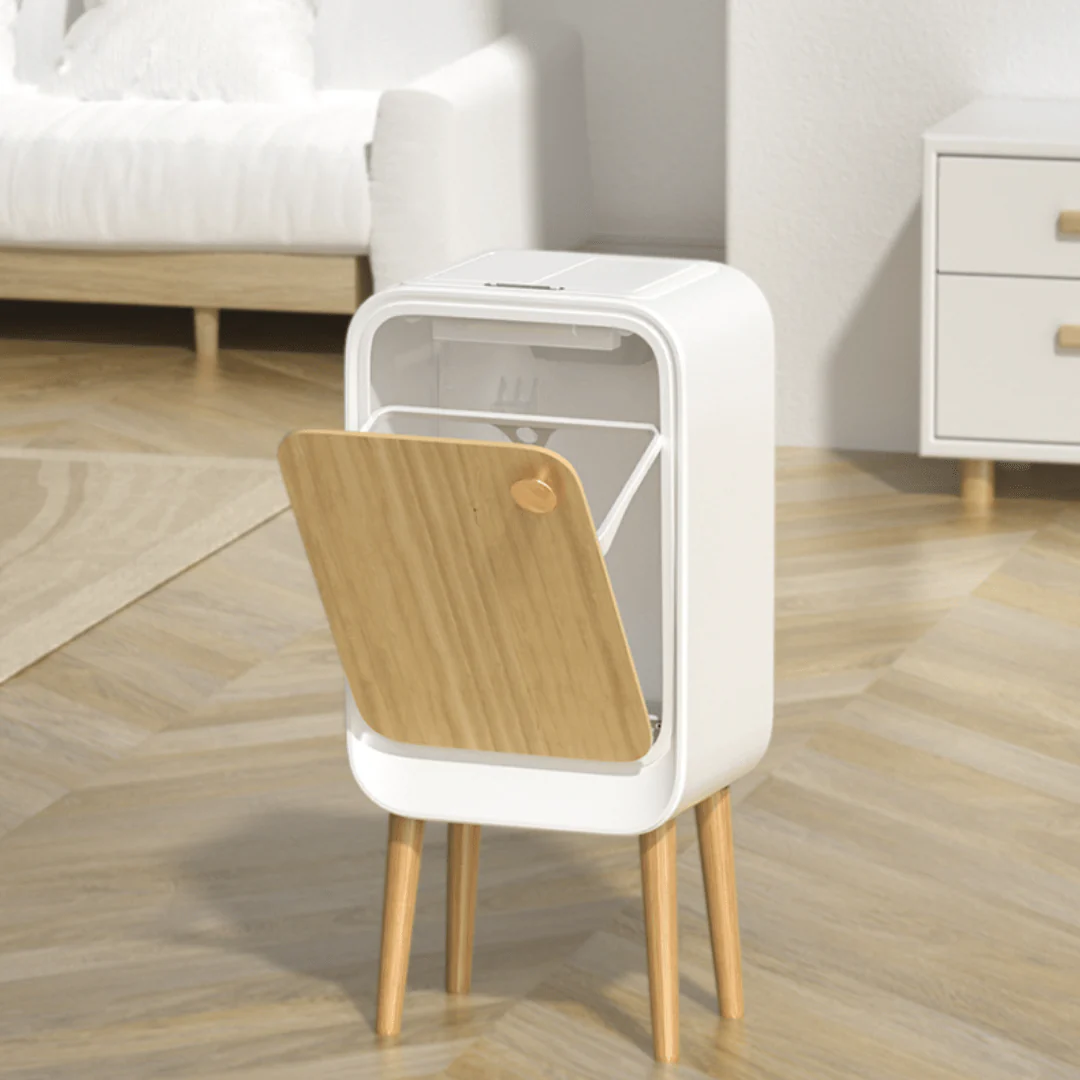 Elegance Touch Free Sensor Trash Can With Wooden Legs(20L) - Image 7