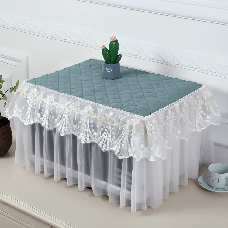 Elegant Cotton Microwave Dust Cover & Protector - Image 2