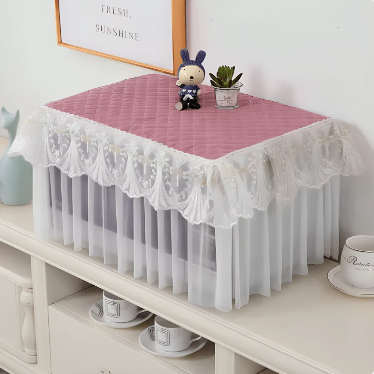 Elegant Cotton Microwave Dust Cover & Protector - Image 6