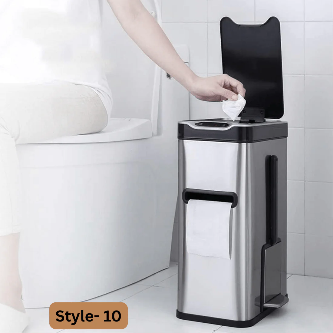 Elegant Floor Trash Can for Bathroom and Kitchen - Image 10