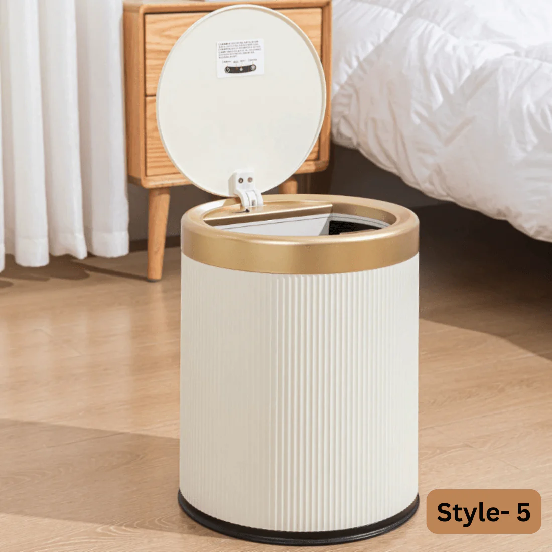 Elegant Floor Trash Can for Bathroom and Kitchen - Image 5