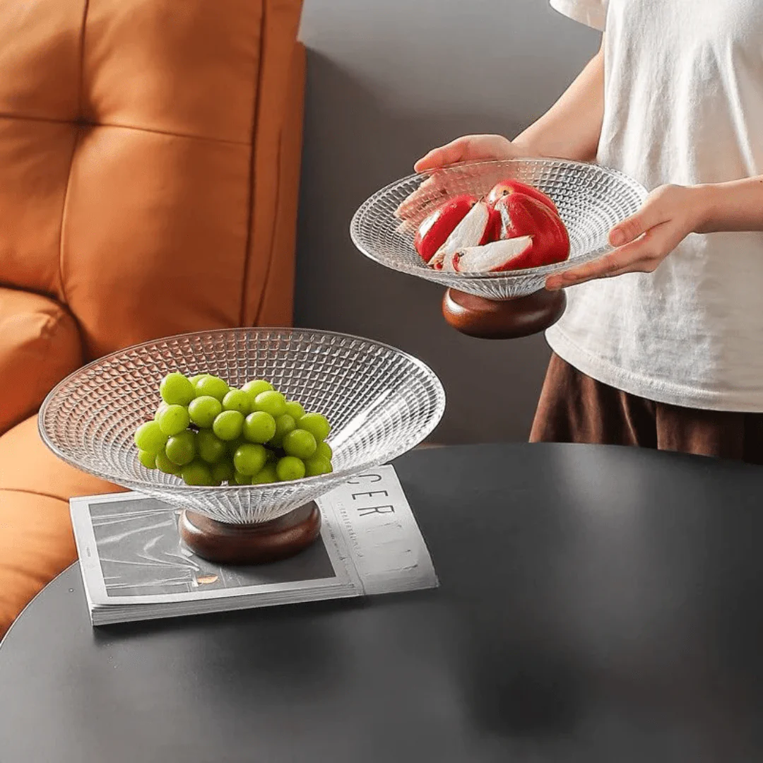 Elegant Large Crystal Glass Bowl for Snacks and Fruit Display (25cm) - Image 5