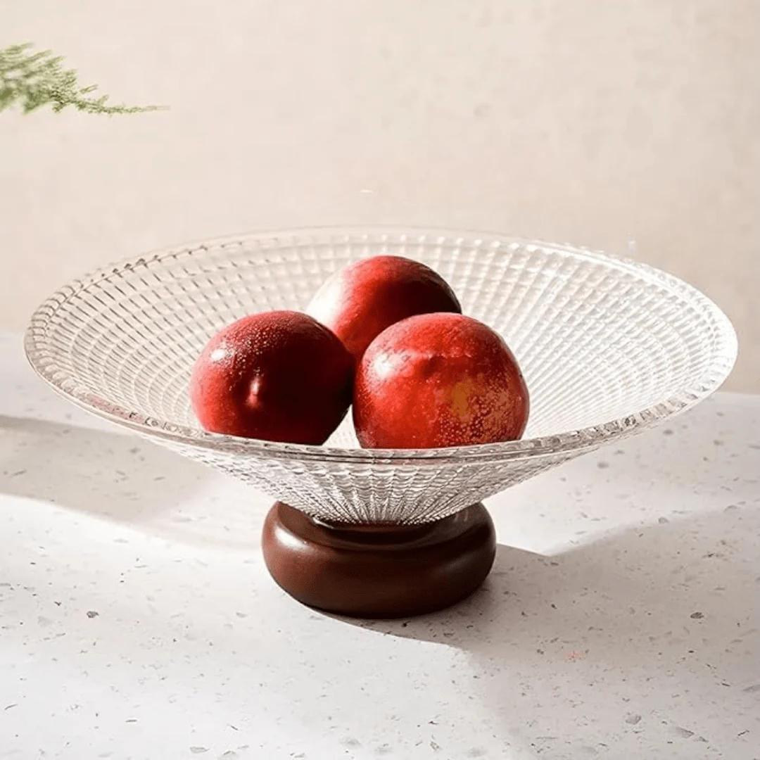 Elegant Large Crystal Glass Bowl for Snacks and Fruit Display (25cm) - Image 6