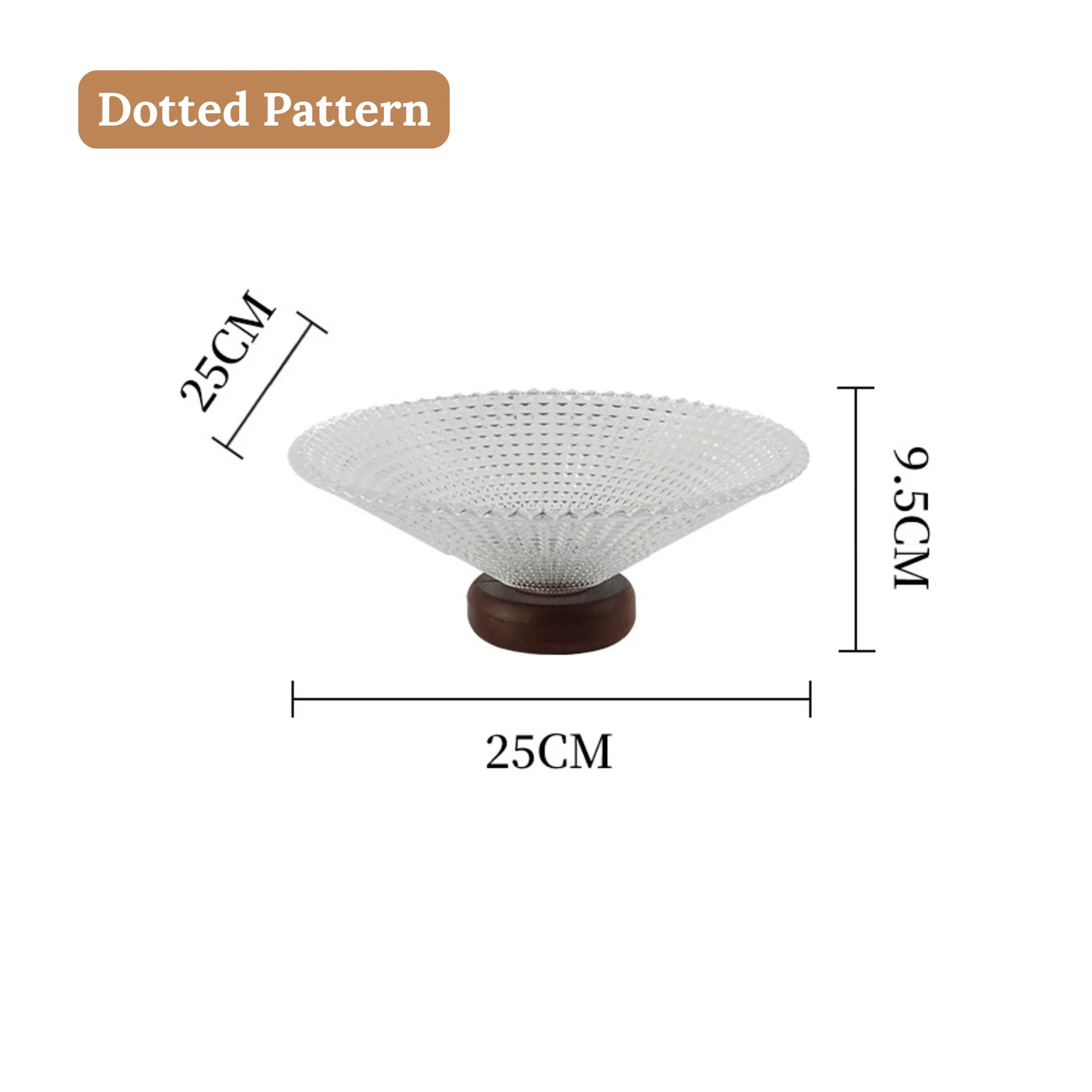 Elegant Large Crystal Glass Bowl for Snacks and Fruit Display (25cm) - Image 8