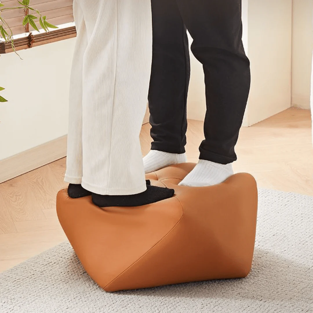 Elegant Light Luxury Octagonal Leather Foot Stool - Image 4
