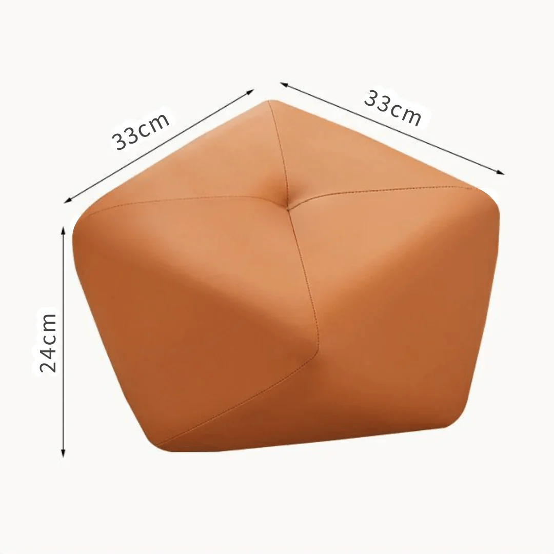 Elegant Light Luxury Octagonal Leather Foot Stool - Image 6