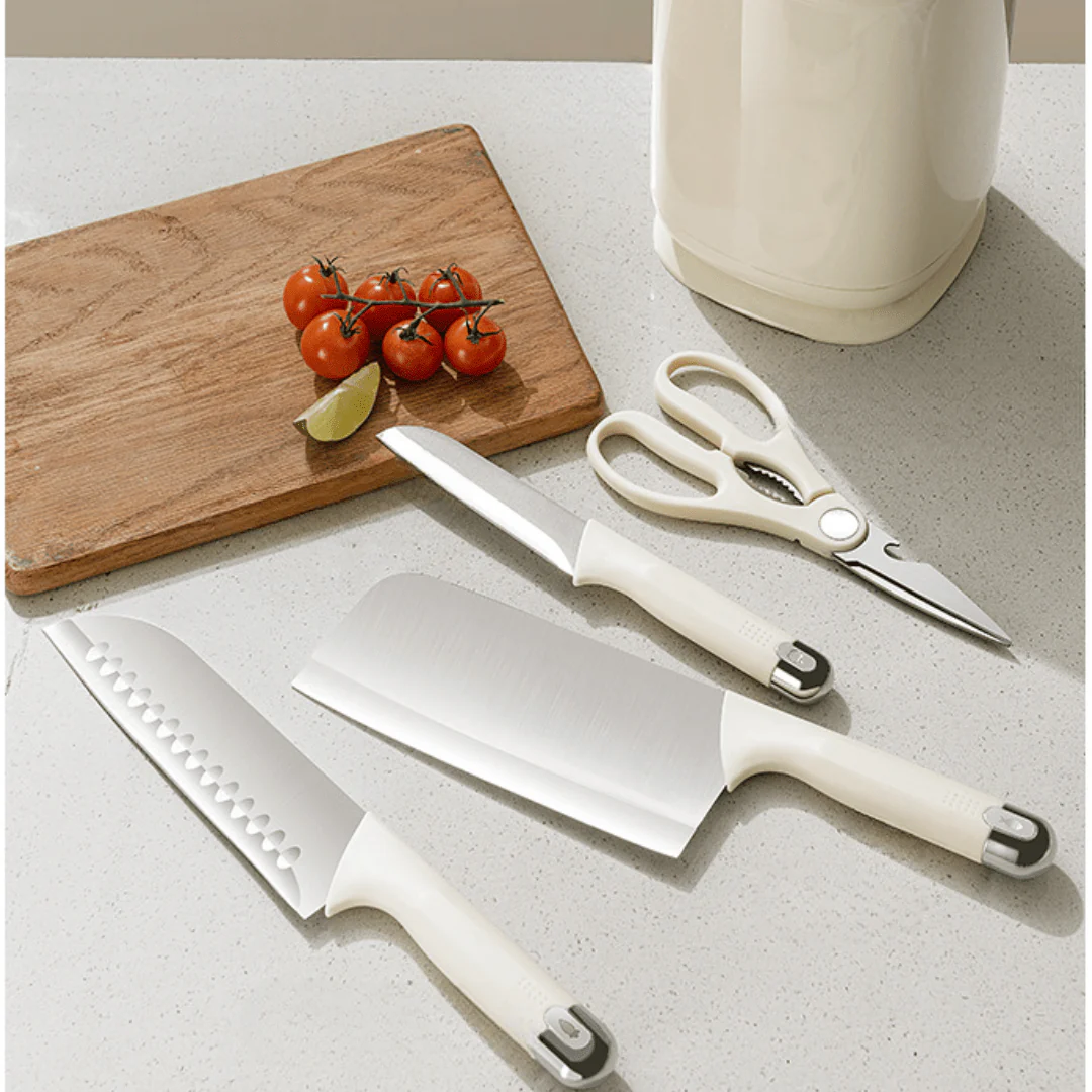 Ergonomic Stainless Steel Kitchen Knife Set with Holder - Image 5