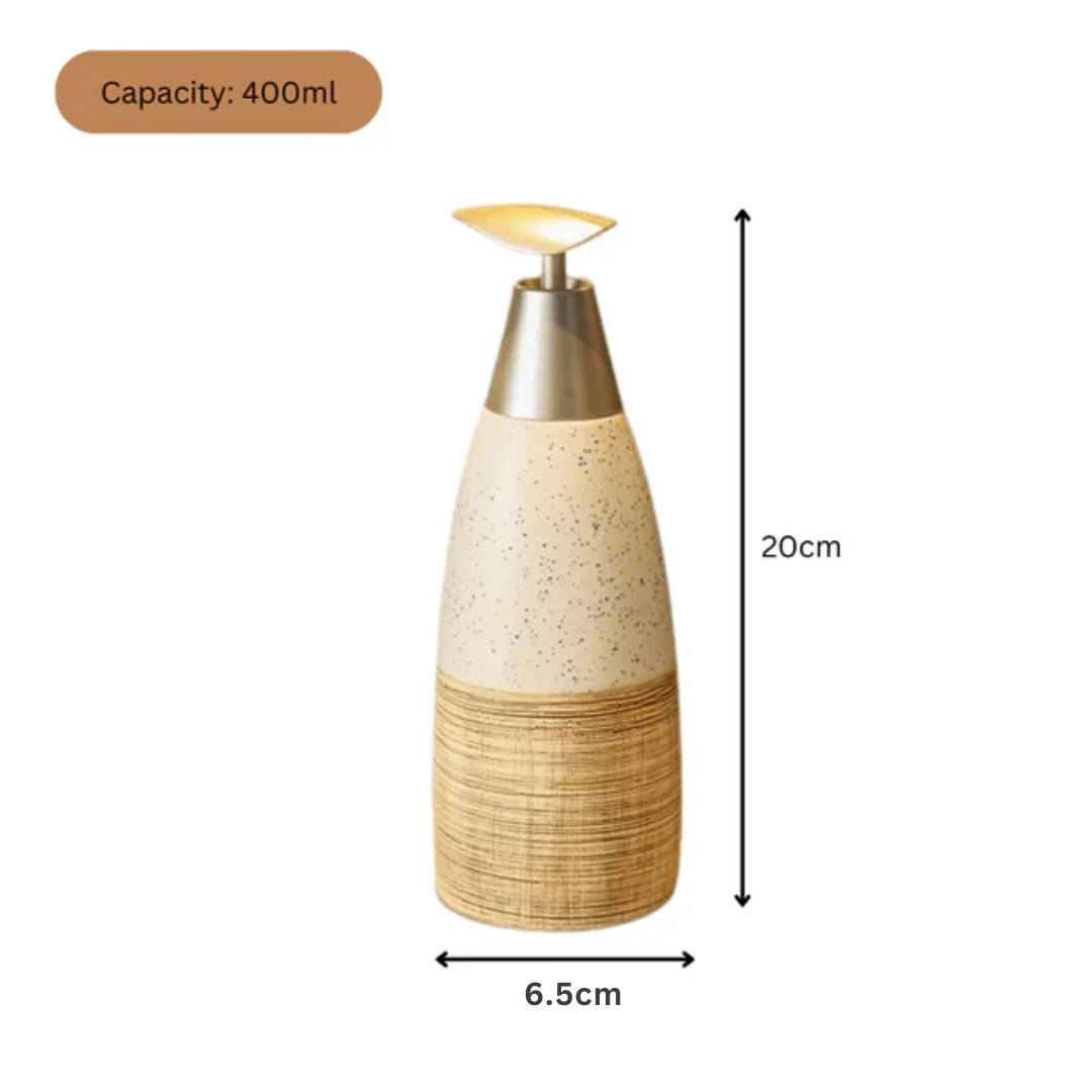 European Style Ceramic Refillable Liquid Dispenser with Elegant Pump(400ml) - Image 6