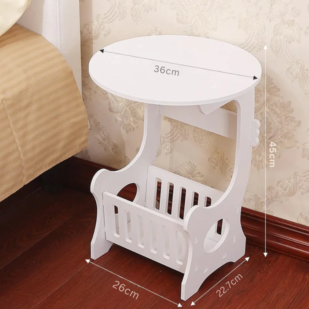 European Style White Round Side Table for Living Room - Image 8