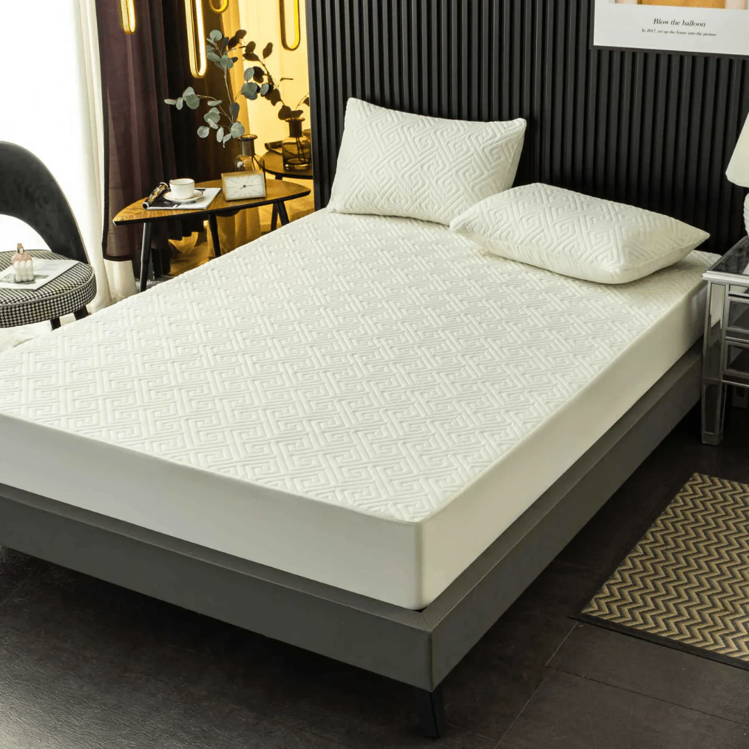 Feather Touch Quilted Bed Sheets With 2-Pillow Covers - Image 4