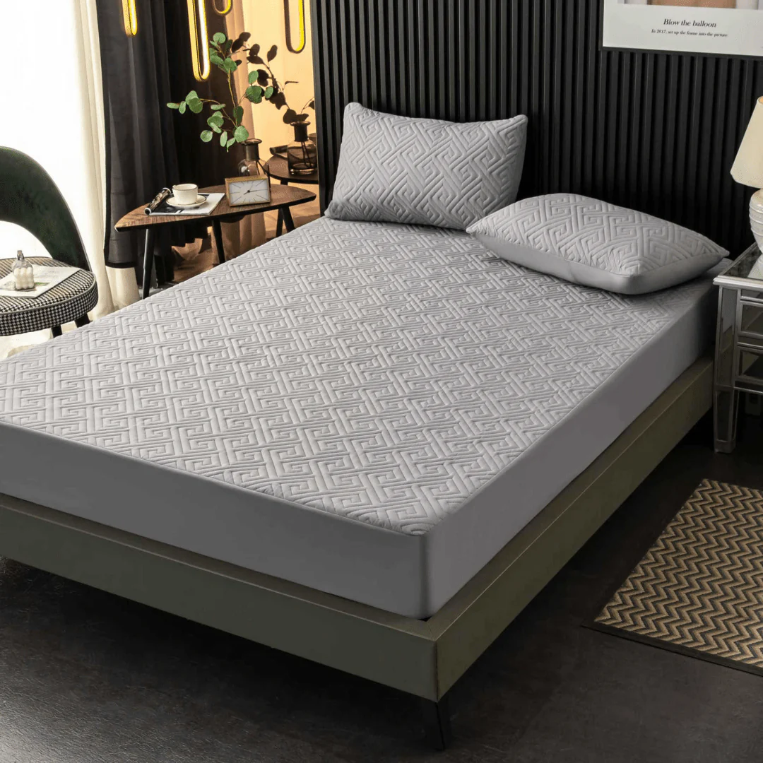 Feather Touch Quilted Bed Sheets With 2-Pillow Covers - Image 5