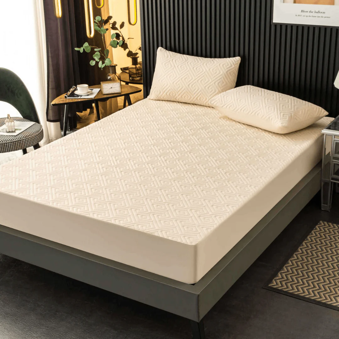 Feather Touch Quilted Bed Sheets With 2-Pillow Covers - Image 6