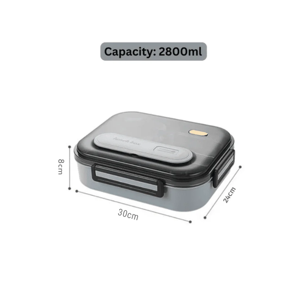 5-Compartment Stainless Steel Thermal Bento Lunch Box(2800ml) - Image 11