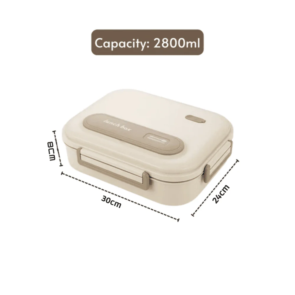 5-Compartment Stainless Steel Thermal Bento Lunch Box(2800ml) - Image 12