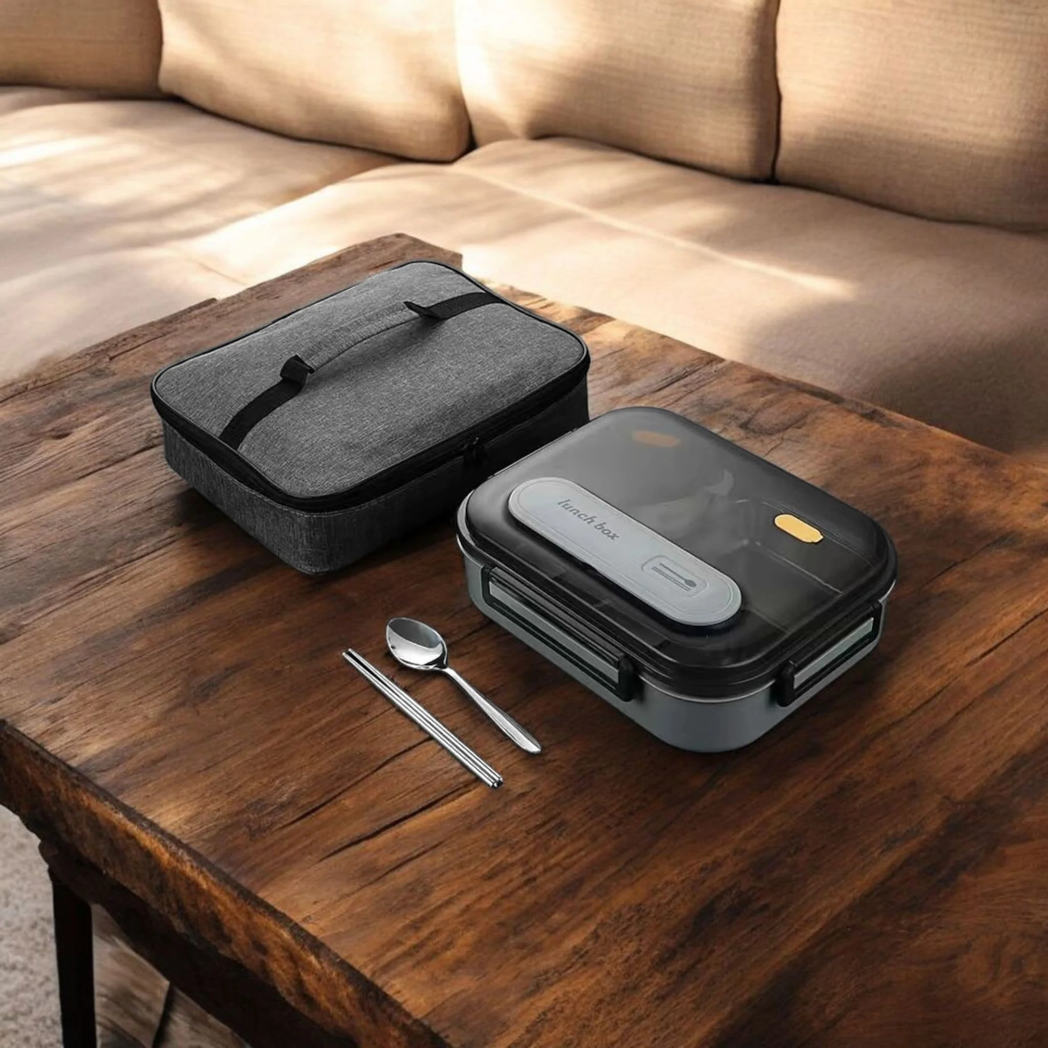 5-Compartment Stainless Steel Thermal Bento Lunch Box(2800ml) - Image 3